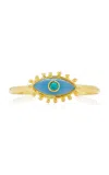 Sylvia Toledano Third Eye 22k Gold-plated Turquoise Chalcedony Ring