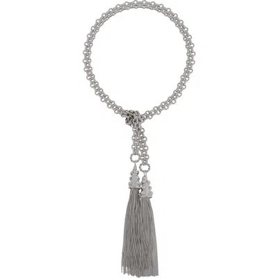 Sylvia Toledano Tie Pendant In Gray