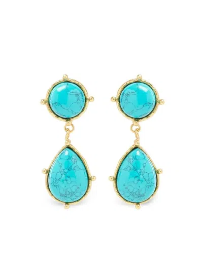 Sylvia Toledano Turquoise Drop Earrings In Neutral