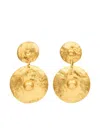 Sylvia Toledano Venus Hammered-disc Drop Earrings In Gold