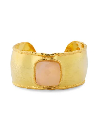 Sylvia Toledano Women's Manchette 22k-gold-plated & Rose Quartz Cuff