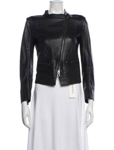 Pre-owned Sylvie Schimmel Leather Biker Jacket In Black