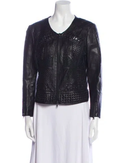 Pre-owned Sylvie Schimmel Leather Jacket In Black