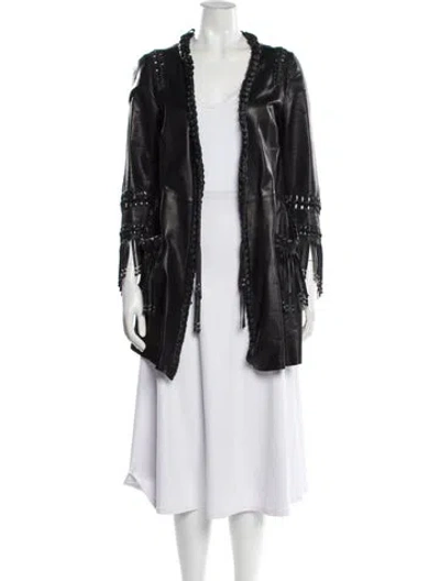 Pre-owned Sylvie Schimmel Leather Jacket In Black