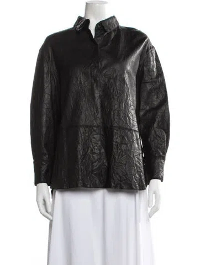 Pre-owned Sylvie Schimmel Leather Jacket In Black