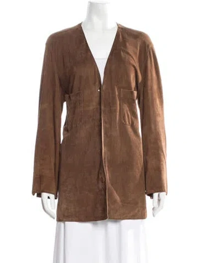 Pre-owned Sylvie Schimmel Leather Jacket In Brown