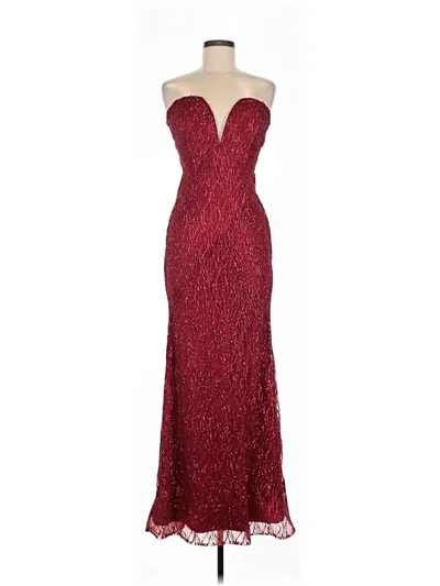 Pre-owned Symphony Cocktail Dress In Burgundy