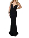 Symphony One Last Kiss Maxi Dress In Black In Black