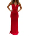 Symphony One Last Kiss Maxi Dress In Red In Red