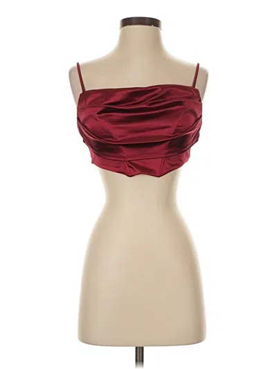 Pre-owned Symphony Sleeveless Blouse In Burgundy