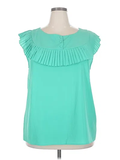 Pre-owned Symphony Sleeveless Blouse In Teal