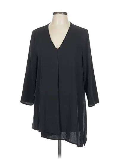 Pre-owned Sympli 3/4 Sleeve Blouse In Black