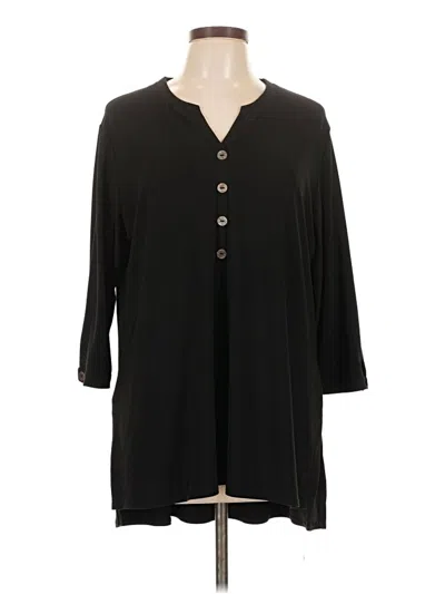 Pre-owned Sympli 3/4 Sleeve Blouse In Black