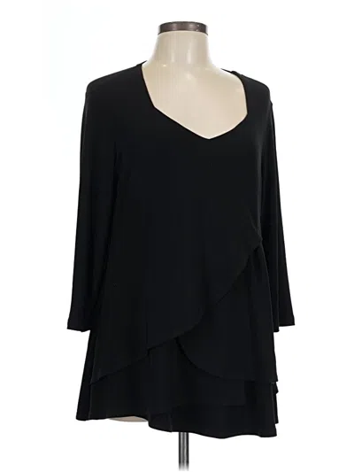 Pre-owned Sympli 3/4 Sleeve Blouse In Black