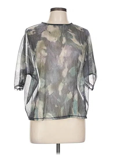 Pre-owned Sympli 3/4 Sleeve Blouse In Gray