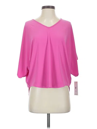 Sympli 3/4 Sleeve Blouse In Pink