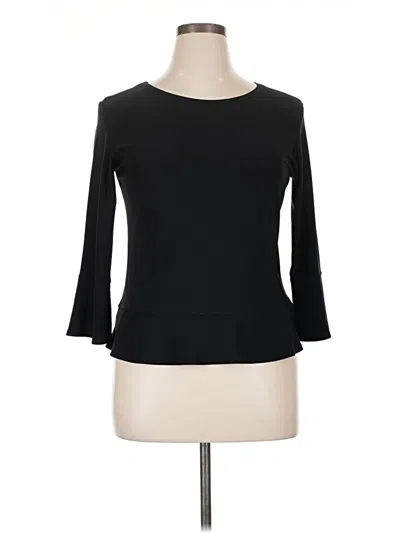Pre-owned Sympli 3/4 Sleeve Top Black Boatneck Tops
