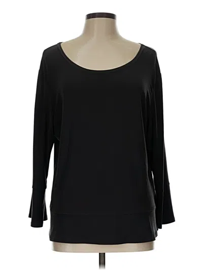Pre-owned Sympli 3/4 Sleeve Top Black Boatneck Tops