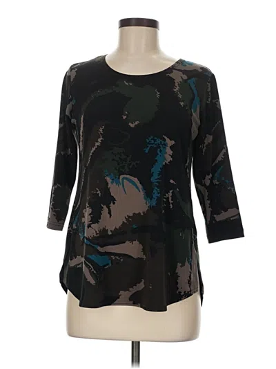 Pre-owned Sympli 3/4 Sleeve Top Black Boatneck Tops