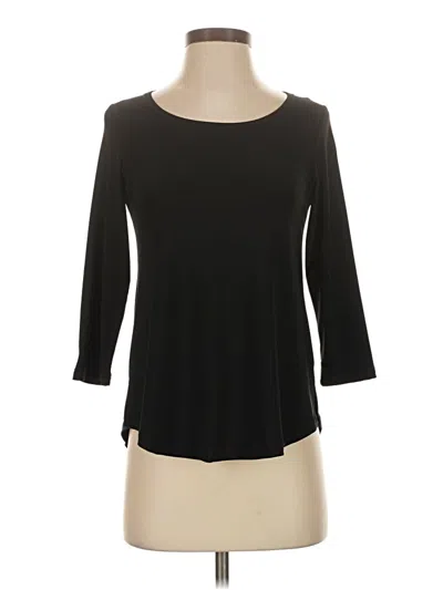 Pre-owned Sympli 3/4 Sleeve Top Black Boatneck Tops