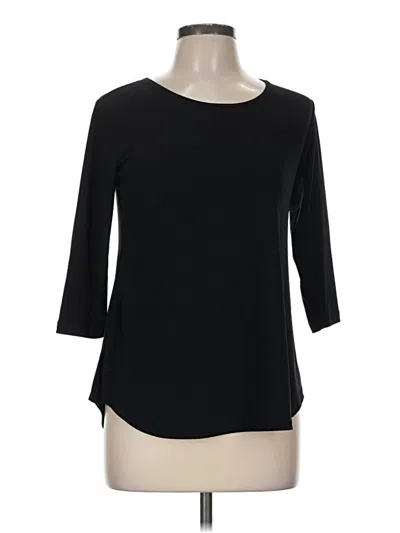 Pre-owned Sympli 3/4 Sleeve Top Black Boatneck Tops