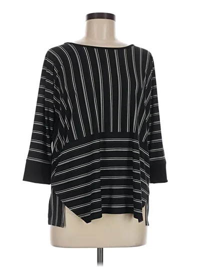 Pre-owned Sympli 3/4 Sleeve Top Black Boatneck Tops