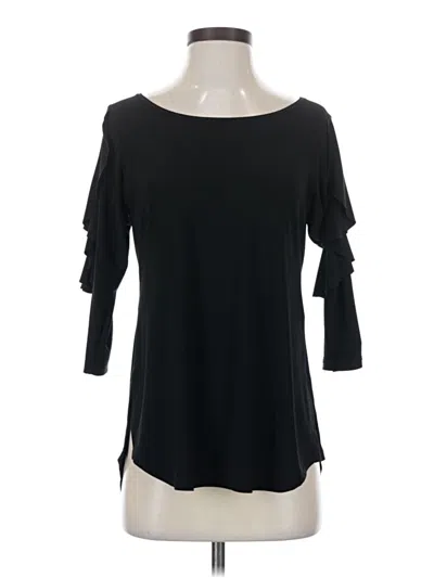 Pre-owned Sympli 3/4 Sleeve Top Black Cold Shoulder Neckline Tops