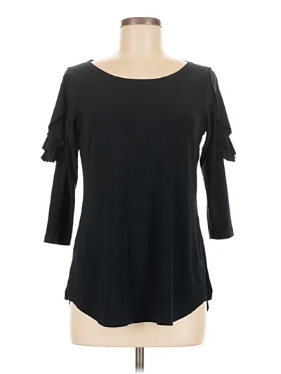 Pre-owned Sympli 3/4 Sleeve Top Black Cold Shoulder Neckline Tops