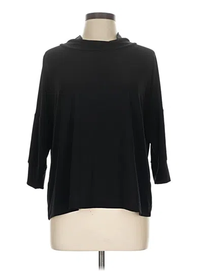 Pre-owned Sympli 3/4 Sleeve Top Black Cowl Neck Tops