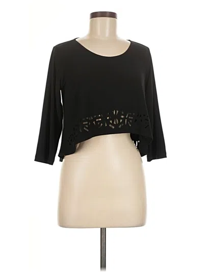 Pre-owned Sympli 3/4 Sleeve Top Black Sweetheart Neckline Tops