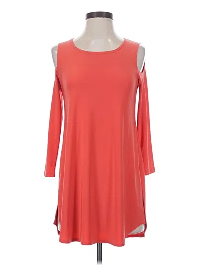 Pre-owned Sympli 3/4 Sleeve Top Orange Cold Shoulder Neckline Tops
