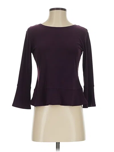 Pre-owned Sympli 3/4 Sleeve Top Purple Boatneck Tops