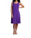Sympli Bamboo Tank Dress Short In Violet In Purple