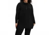 Sympli Crisscross Long Sleeve Tunic In Black In Black