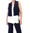 Sympli Cropped Core Vest In Navy In Blue
