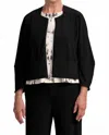 Sympli Cropped Lantern Zip Jacket In Black In Black