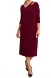 Sympli Cutting Edge Dress In Pomegranate In Red