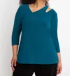 Sympli Cutting Edge Top In Dragonfly In Blue