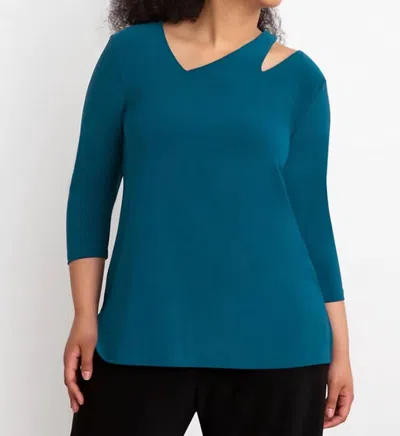 Sympli Cutting Edge Top In Dragonfly In Blue