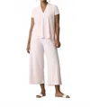 Sympli Deep V Top In Lotus In Pink