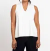 Sympli Deep V Trapeze Tank In White In White