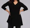 Sympli Drama Tunic In Black In Black