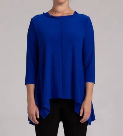 Sympli Flounce Top In Lapis In Blue