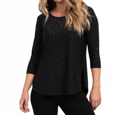 Sympli Go To Classic Tee In Black Animal