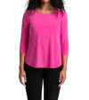 Sympli Go To Classic Tee In Peony In Pink