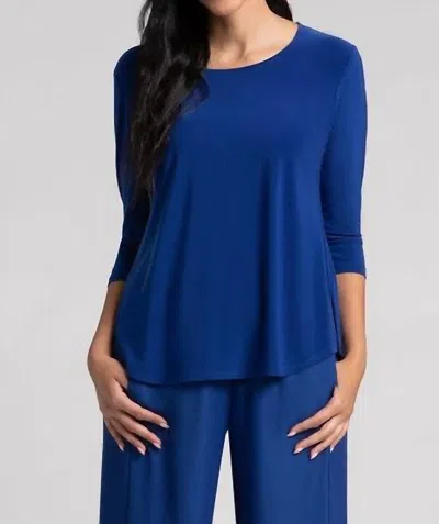 Sympli Go To Classic Top In Lapis In Blue