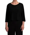 Sympli Go To Cropped Tee In Black In Black