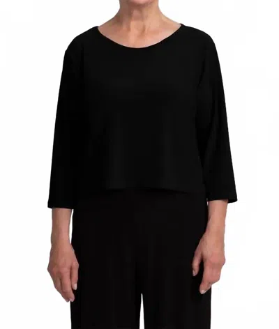Sympli Go To Cropped Tee In Black