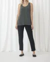 Sympli Go To Tank Relax In Melange Olive In Green