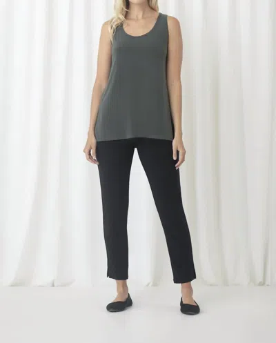 Sympli Go To Tank Relax In Melange Olive In Green